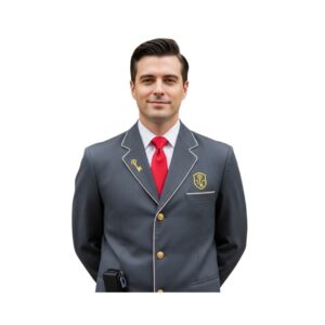Prestige Valet Parking Grey Uniform with Red Tie