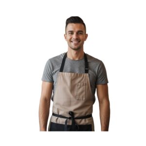 Beige & Black Barista Apron Uniform